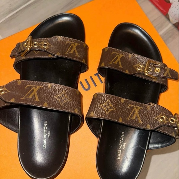 Louis Vuitton Monogram Brown Sandals - Picture 1 of 4